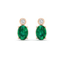 14K Rose Gold - Emerald
