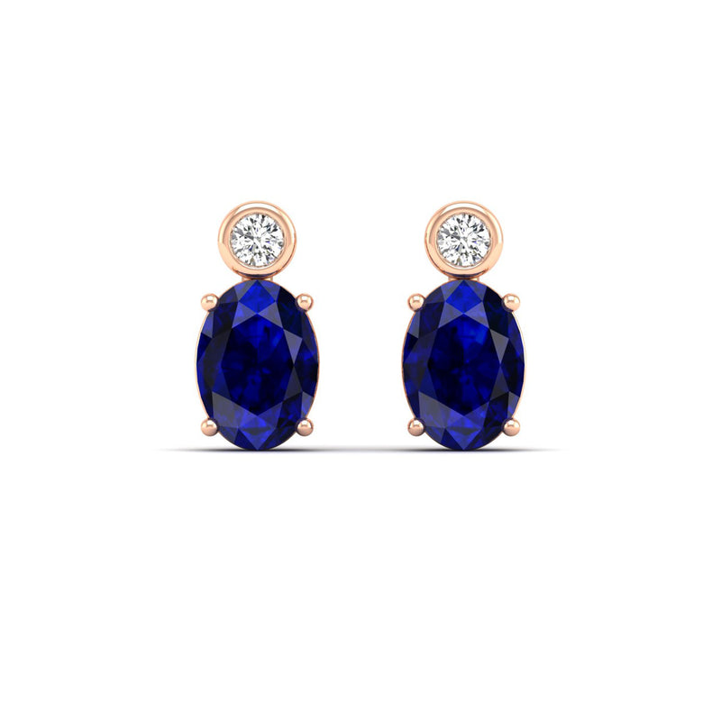 14K Rose Gold - Sapphire