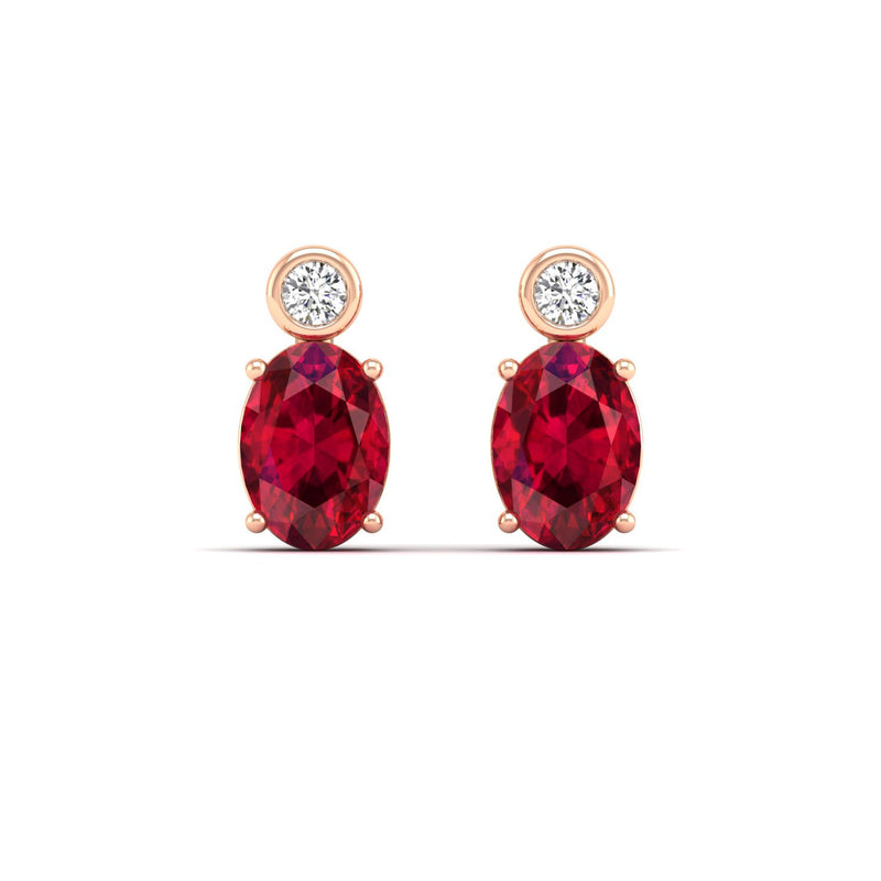 14K Rose Gold - Ruby