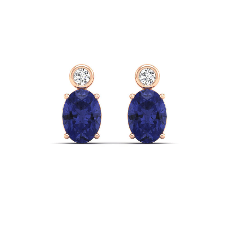 14K Rose Gold - Tanzanite