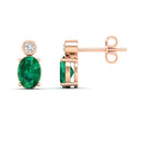 14K Rose Gold - Emerald