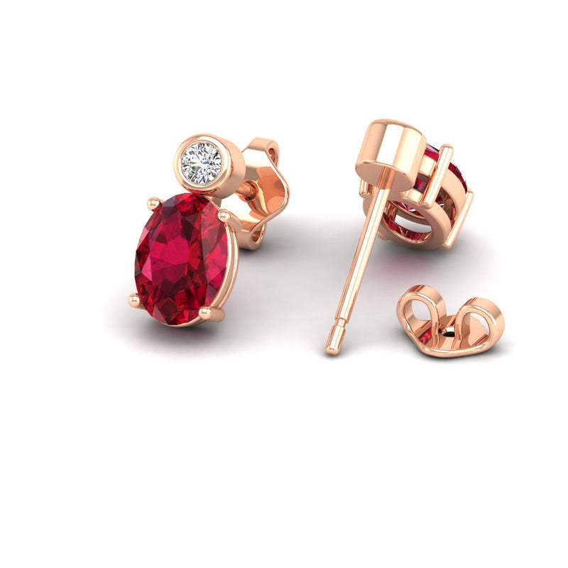 14K Rose Gold - Ruby
