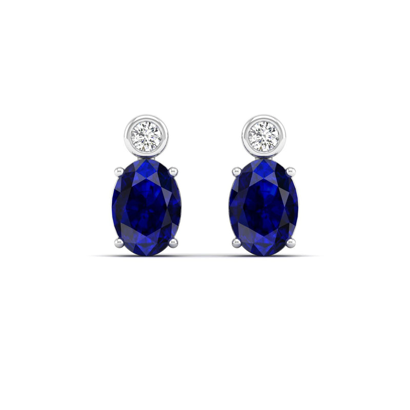 14K White Gold - Sapphire