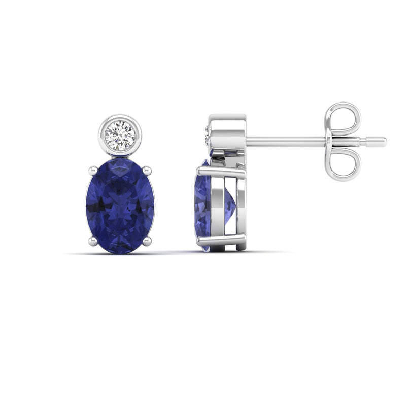 14K White Gold - Tanzanite