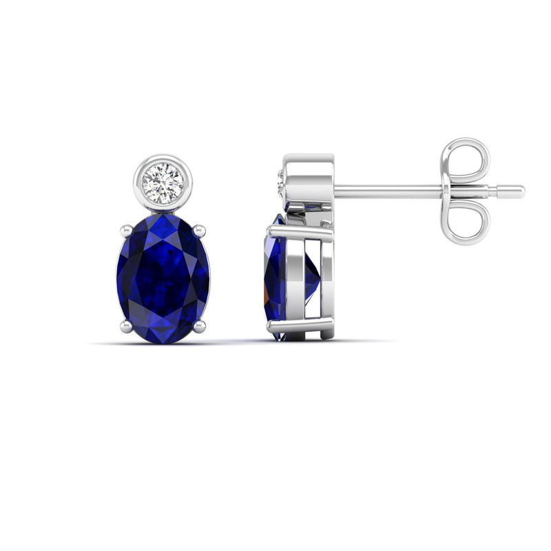 14K White Gold - Sapphire