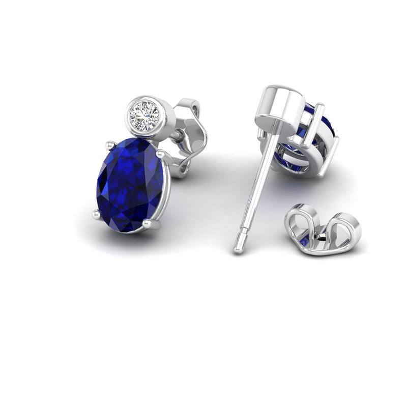 14K White Gold - Sapphire
