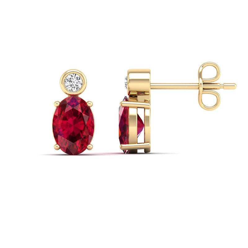 14K Yellow Gold - Ruby
