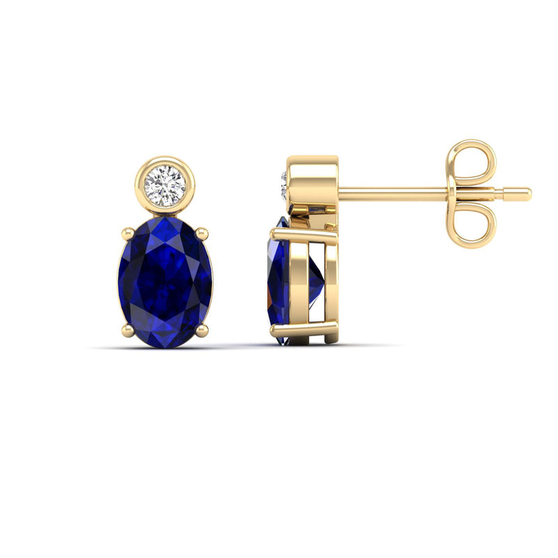 14K Yellow Gold - Sapphire