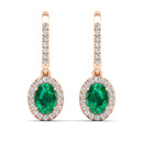 14K Rose Gold - Emerald