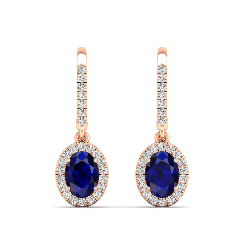 14K Rose Gold - Sapphire