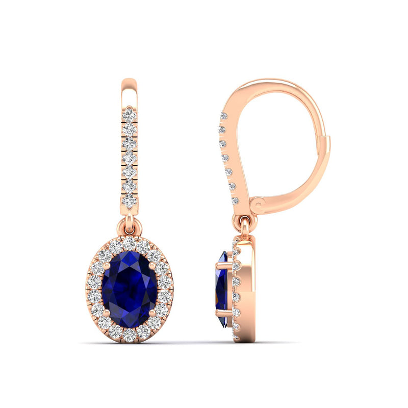 14K Rose Gold - Sapphire