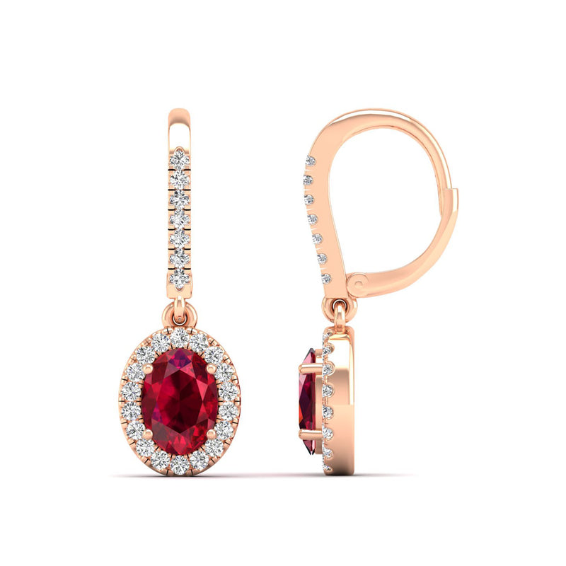 14K Rose Gold - Ruby