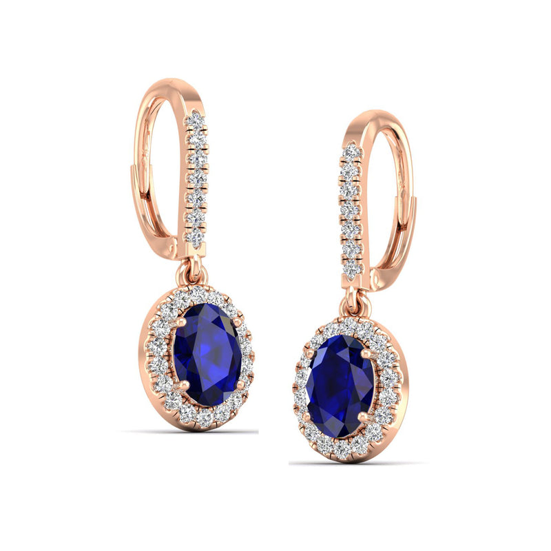 14K Rose Gold - Sapphire