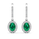 14K White Gold - Emerald