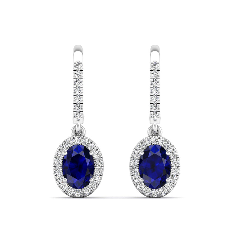14K White Gold - Sapphire