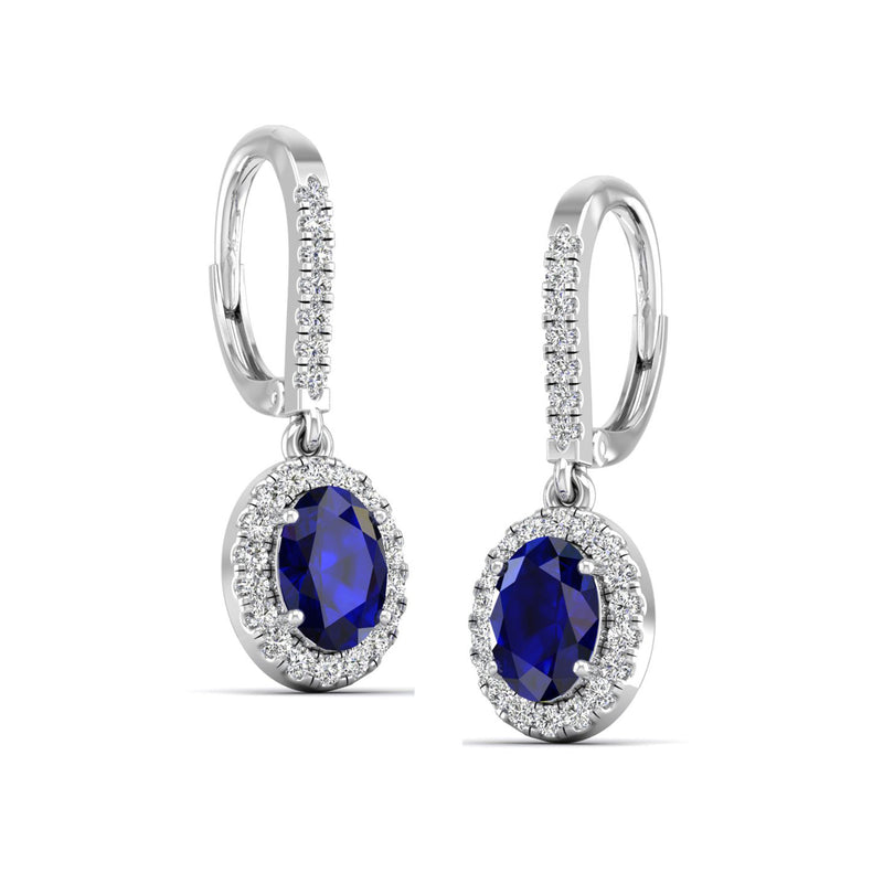 14K White Gold - Sapphire