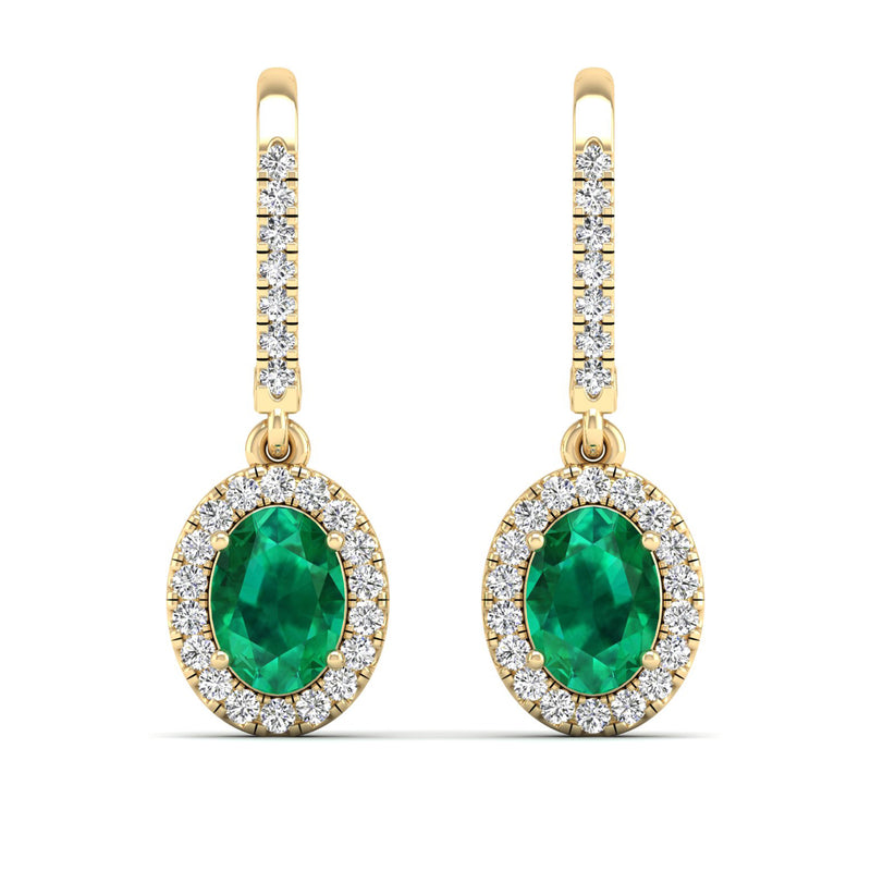 14K Yellow Gold - Emerald