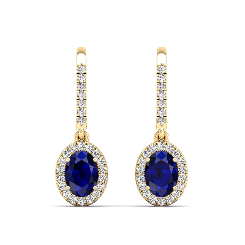 14K Yellow Gold - Sapphire
