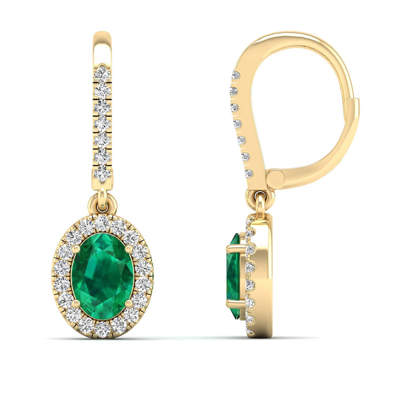 14K Yellow Gold - Emerald