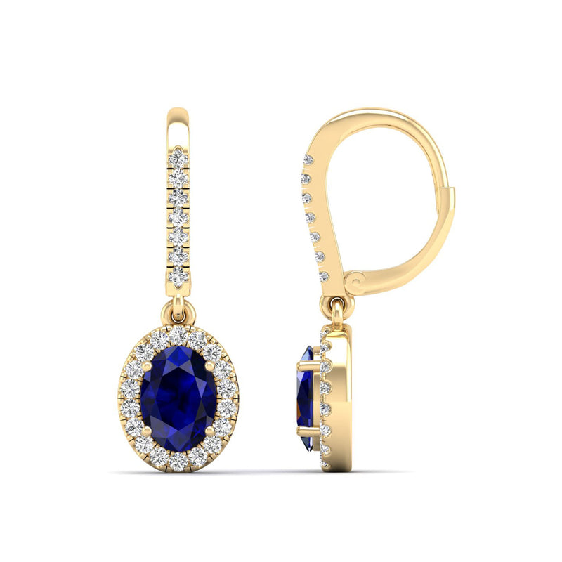 14K Yellow Gold - Sapphire