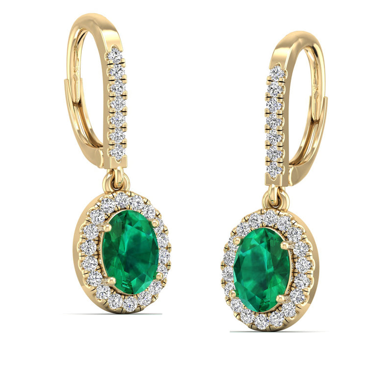14K Yellow Gold - Emerald