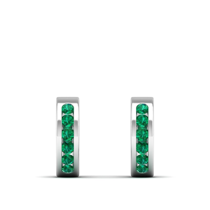 14K White Gold - Emerald