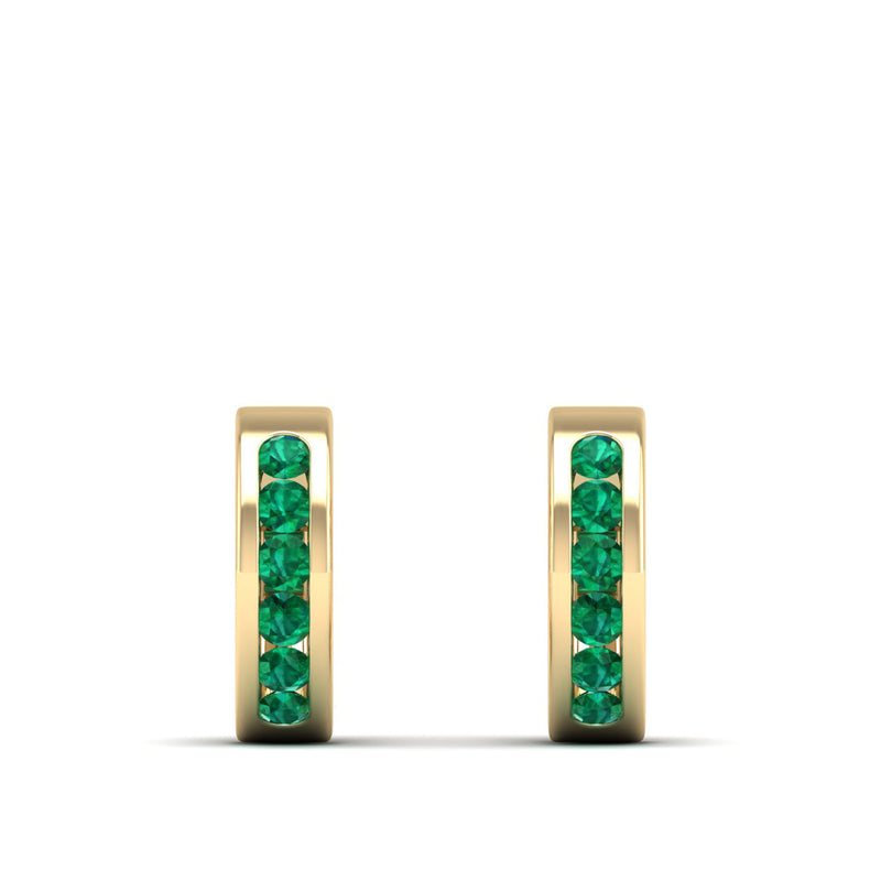 14K Yellow Gold - Emerald
