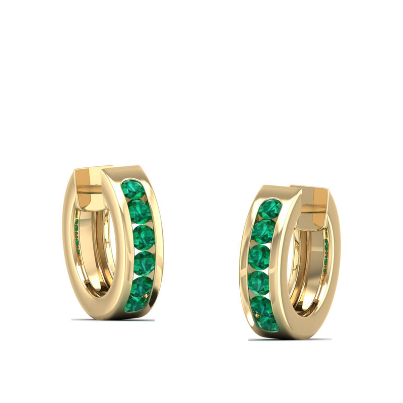 14K Yellow Gold - Emerald