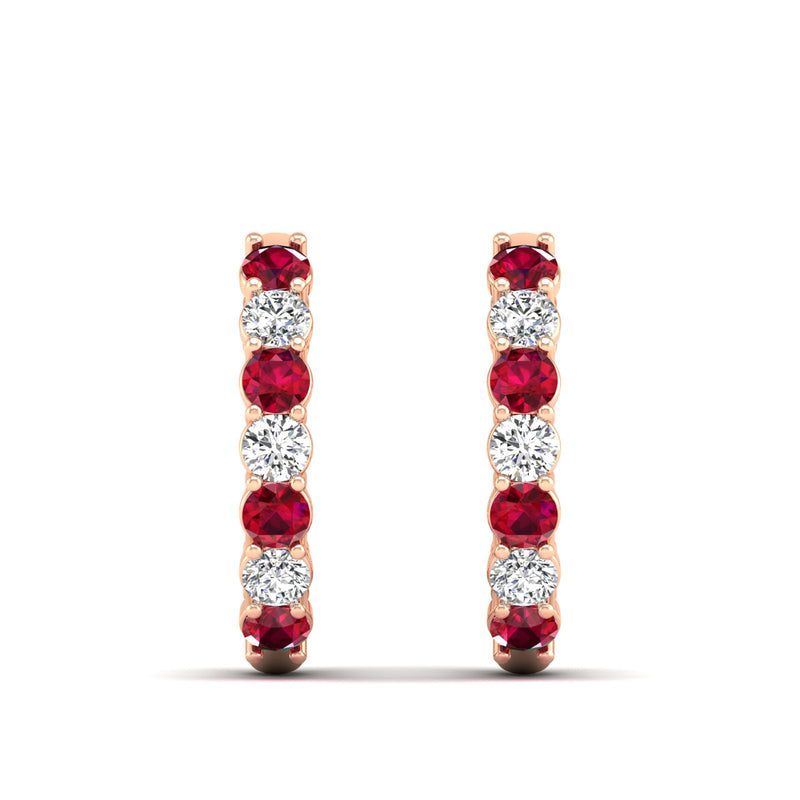 14K Rose Gold - Ruby