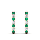14K Rose Gold - Emerald