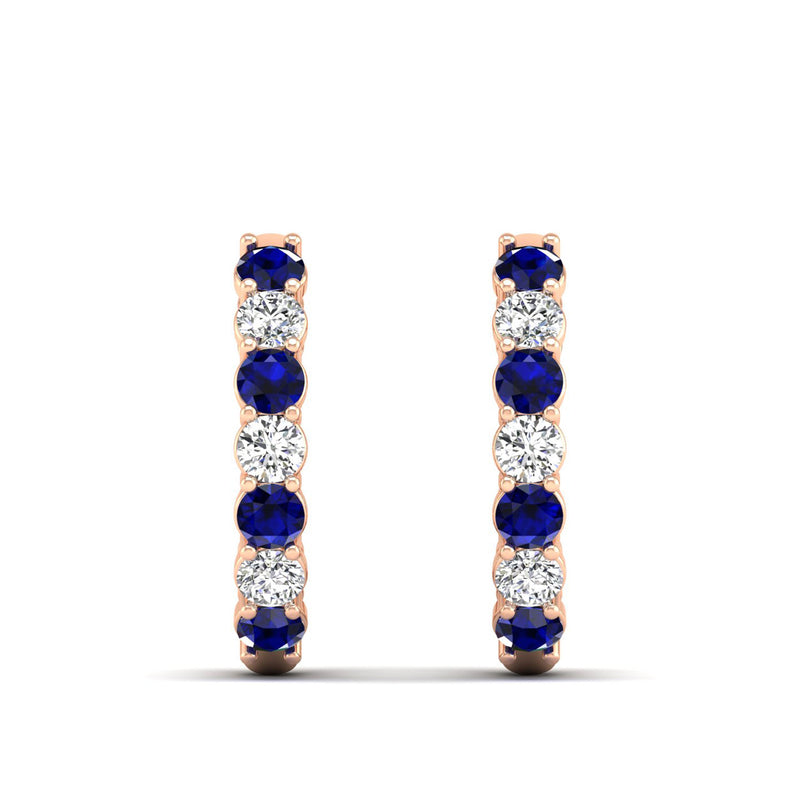 14K Rose Gold - Sapphire