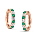 14K Rose Gold - Emerald