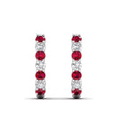 14K White Gold - Ruby