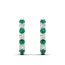 14K White Gold - Emerald
