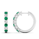 14K White Gold - Emerald