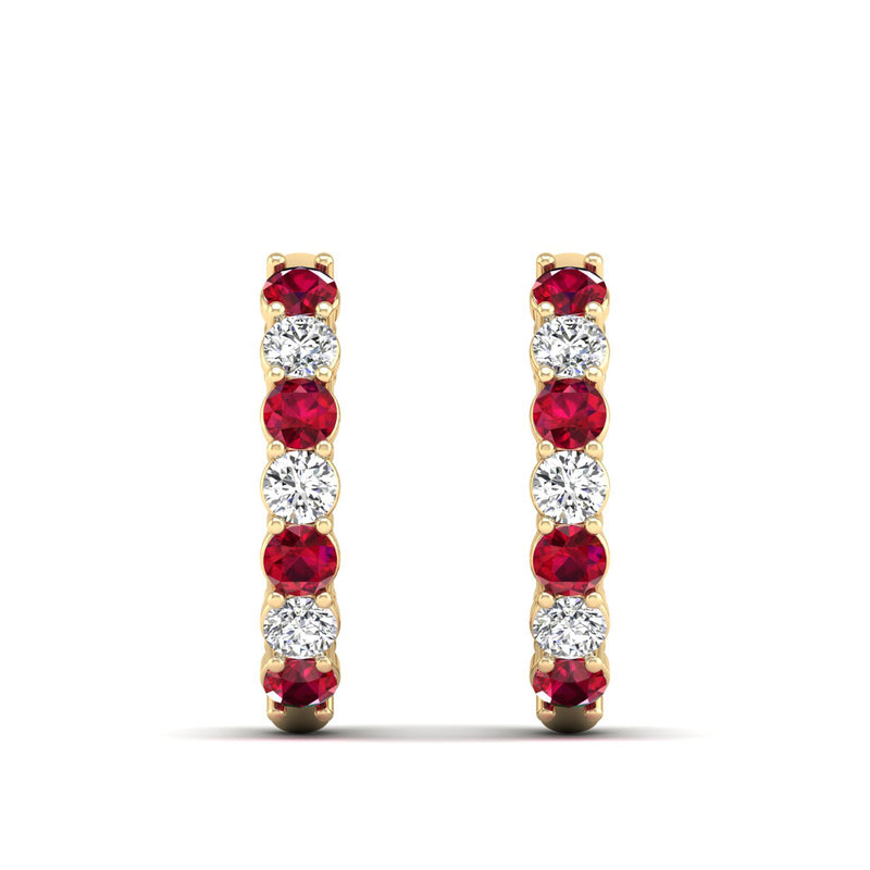 14K Yellow Gold - Ruby