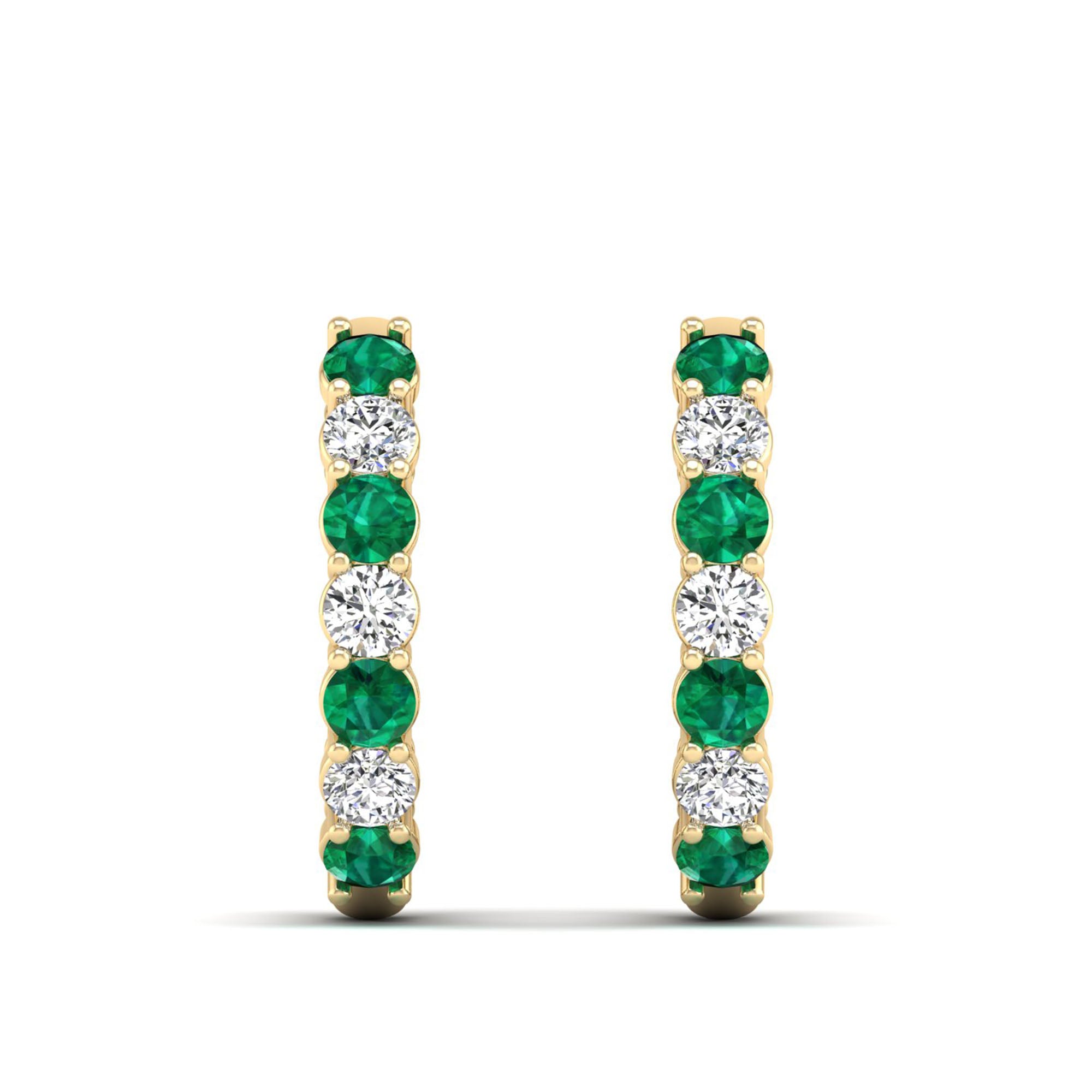 14K Yellow Gold - Emerald