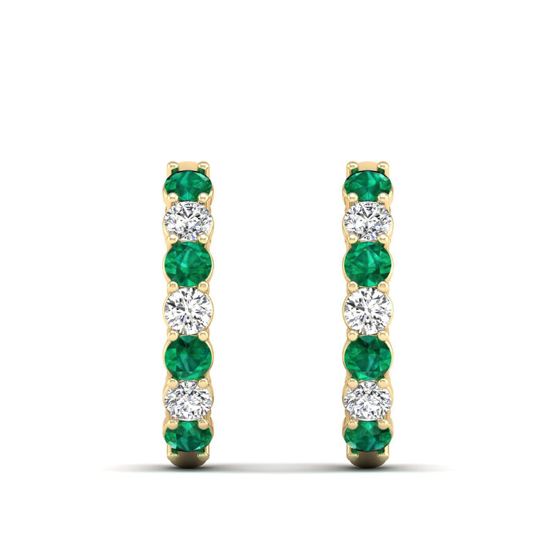 14K Yellow Gold - Emerald