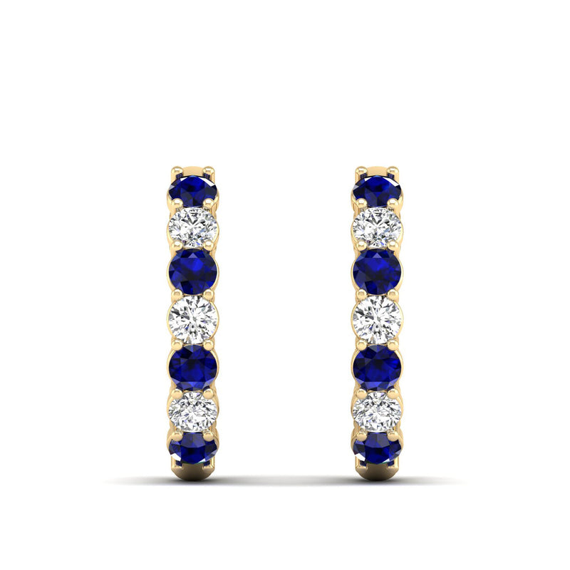 14K Yellow Gold - Sapphire