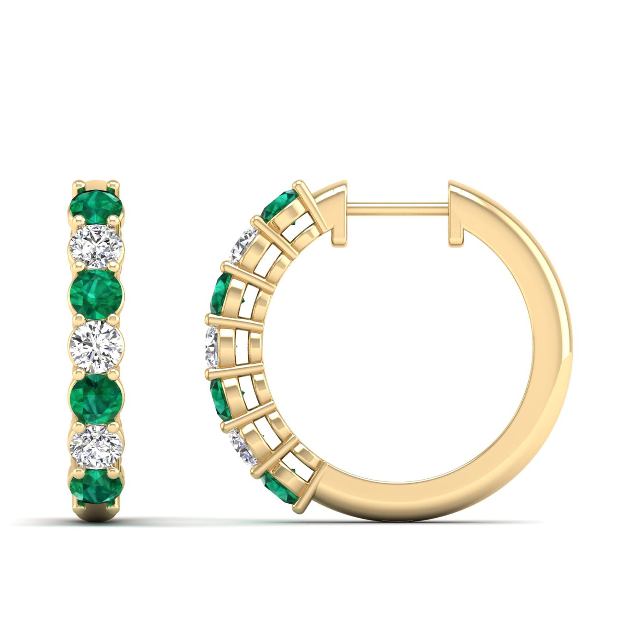 14K Yellow Gold - Emerald