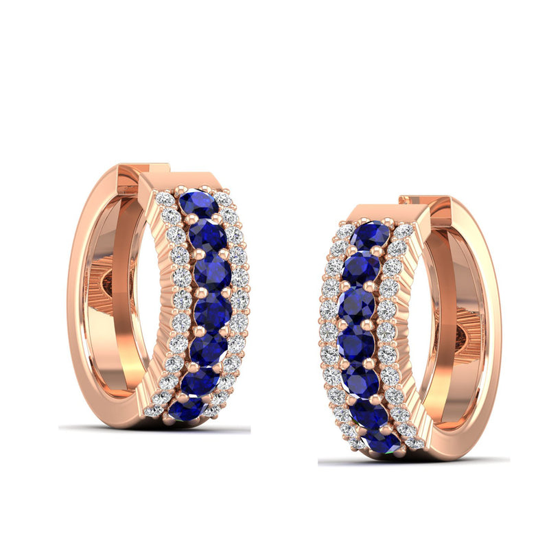 14K Rose Gold - Sapphire