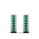 14K White Gold - Emerald