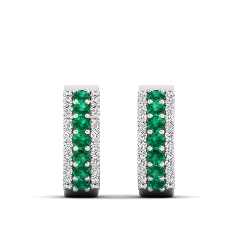 14K White Gold - Emerald