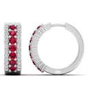 14K White Gold - Ruby
