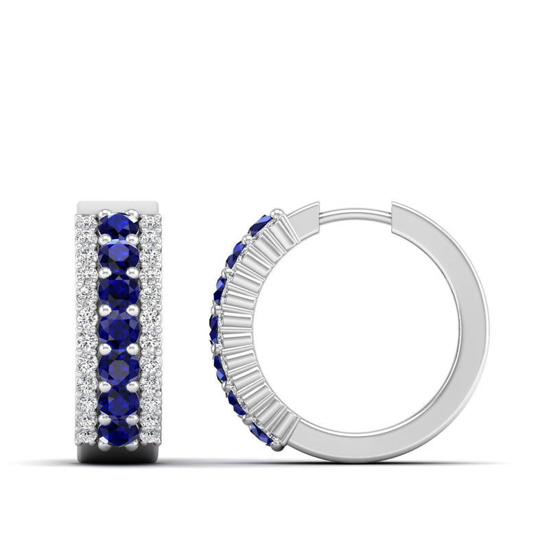 14K White Gold - Sapphire