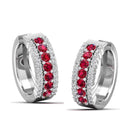 14K White Gold - Ruby