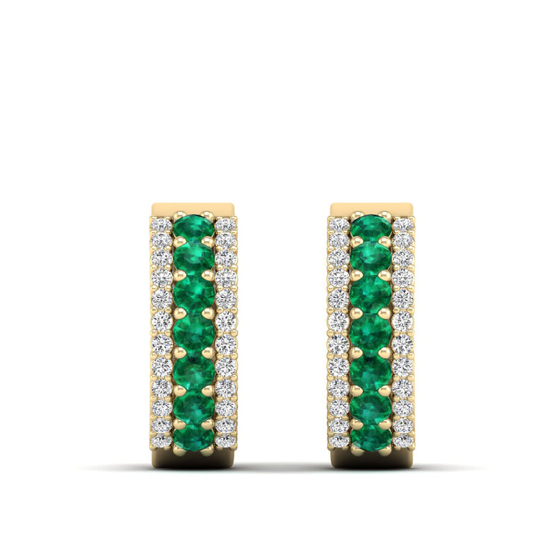 14K Yellow Gold - Emerald