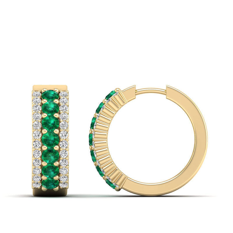 14K Yellow Gold - Emerald