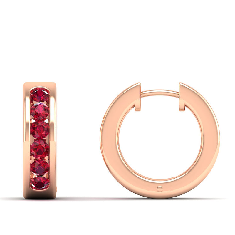 14K Rose Gold - Ruby