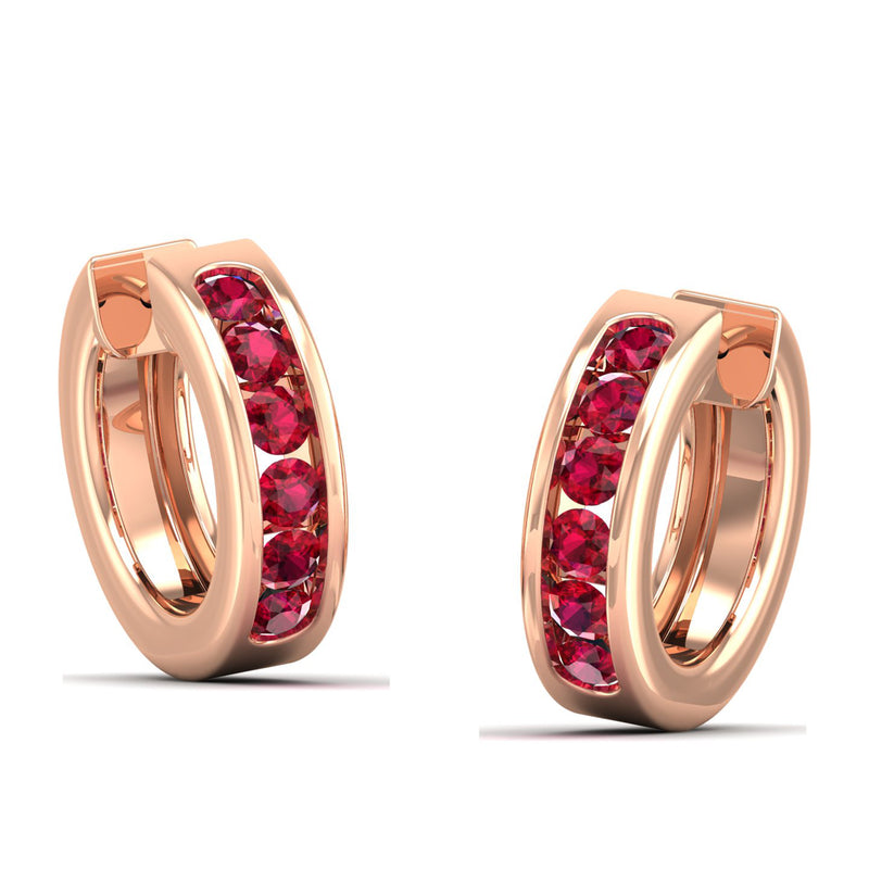 14K Rose Gold - Ruby